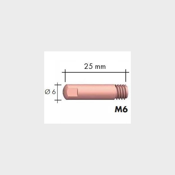 6625ECU-1,0 - Contact tip M6x25 (MB15) 1,0 - 140.0253