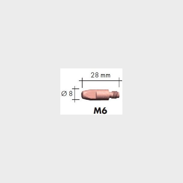 140.0242 - 6828ECU-1,0 - Contact tip M6x28 (MB24/25/36/MB24W) 1,0