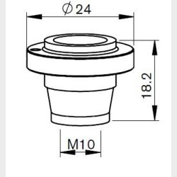 46683300850 - MZ335-0850 - MZ-COPPER NOZZLE HOLDER - AL75.E - Pieces per PK - 1