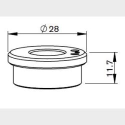 281330K-OEM - Nozzle holder Ceramic Original Conical PRECITEC KTB2, P0571-1051-00001 - 055456