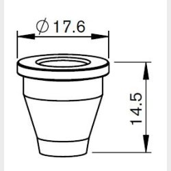 936678 - 2509767 - Nozzle Holder - Ceramic Trumpf Insulator Part for Tubematic TR302-6678 - 936678 - 913966/00-WO - 2509767 - 5AB936678 - min. 1