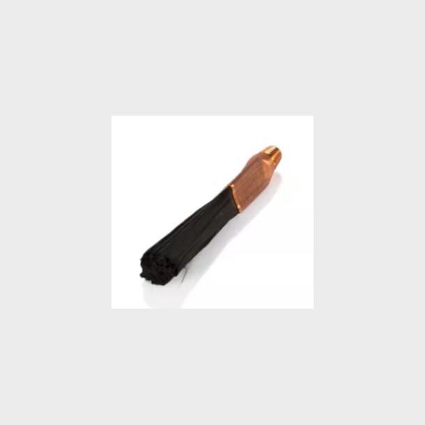 P07848 - Carbonfibre brush - Premuim - tapered / konisk fitting Kulfiberb�rste af h�j kvalitet med 30 % flere b�rster for en meget lang levetid. Kobberfatningen med det koniske M6-gevind passer til alle WELDBrush