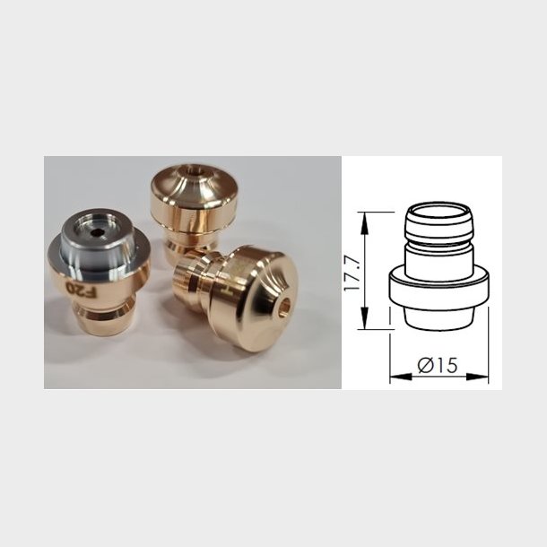 10097541, H20 - BY310-7541X - BY-NOZZLE �2.0 H PRECISION - L305720.E - Pieces per PK - 10