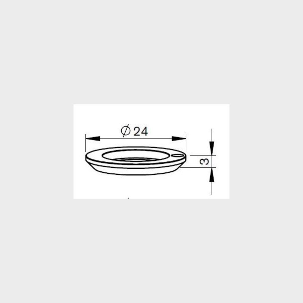 46683301120 - MZ335-1120 - MZ-Spacer 24x3, PTFE* - AL77.E - Pieces per PK - 1