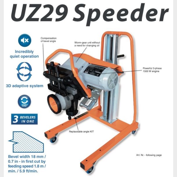 1962 -  Bevelling system UZ29 Speeder 400V + Manipulator (kit 30�+ 45�)